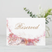 Romantic Spring Pink Flower Weddenschap Gereservee (Staand voorkant)