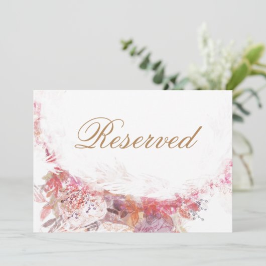 Romantic Spring Pink Flower Weddenschap Gereservee (Staand voorkant)