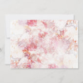 Romantic Spring Pink Flower Weddenschap Gereservee (Achterkant)