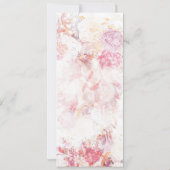 Romantic Spring Pink Flower Weddenschappen Recepti Kaart (Achterkant)