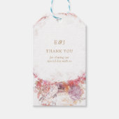 Romantic Spring Pink Flower Wedding for Hang Label Cadeaulabel (Voorkant)