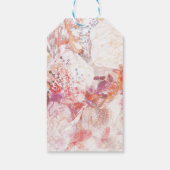 Romantic Spring Pink Flower Wedding for Hang Label Cadeaulabel (Achterkant)