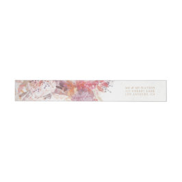 Romantic Spring Pink Flowers Weddenschap Adreslabel Wikkel