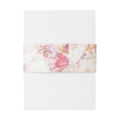 Romantic Spring Pink Flowers Weddenschap Band Uitnodigingen Wikkel (Achterkant Voorbeeld)