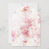 Romantic Spring Pink Flowers Weddenschap Kaart (Achterkant)