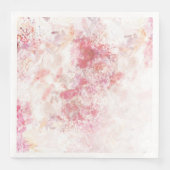 Romantic Spring Pink Flowers Weddenschap Servet (Voorkant)