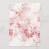 Romantic Spring Pink Flowers Wedding Programme Programmakaart (Achterkant)