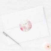Romantic Spring Pink Flowers Wedding Sticker (Envelop)