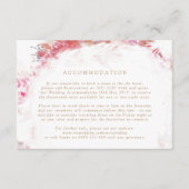 Romantic Spring roze bloemen accommodatie Informatiekaartje (Voorkant)