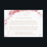 Romantic Spring roze bloemen accommodatie Informatiekaartje<br><div class="desc">Romantic Spring Pink Floral,  een accommodatie voor de Wedding Invitation Suite voor een prachtige bohemische bruiloft.  bloemen. Stylish Boho bruiloft. Roze en gouden kleuren.</div>