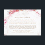 Romantic Spring roze bloemen accommodatie Informatiekaartje<br><div class="desc">Romantic Spring Pink Floral,  een accommodatie voor de Wedding Invitation Suite voor een prachtige bohemische bruiloft.  bloemen. Stylish Boho bruiloft. Roze en gouden kleuren.</div>