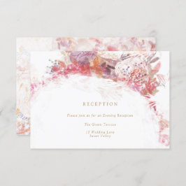 Romantic Spring roze Flowers Recepten invoegen Kaart