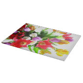 Romantic Spring Tulip Flowers Snijplank (Hoek)