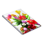 Romantic Spring Tulips Flowers Notitieboek (Rechterzijde)