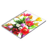 Romantic Spring Tulips Flowers Notitieboek (Linkerzijde)
