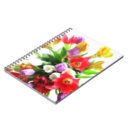 Romantic Spring Tulips Flowers Notitieboek (Linkerzijde)