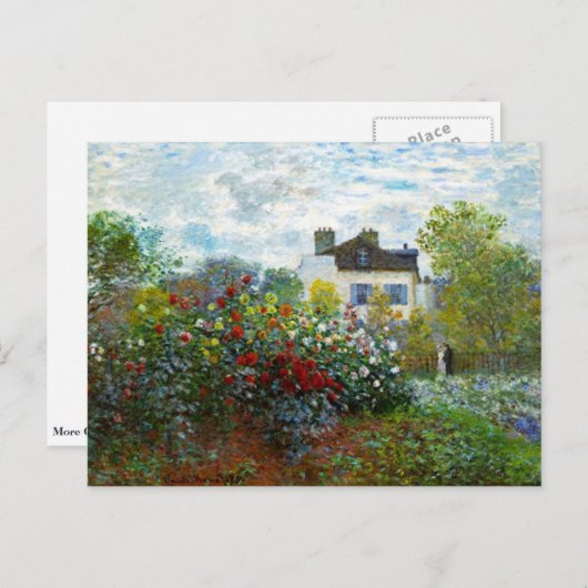 Romantic Spring Wedding Monet Garden Briefkaart (Voorkant / Achterkant)