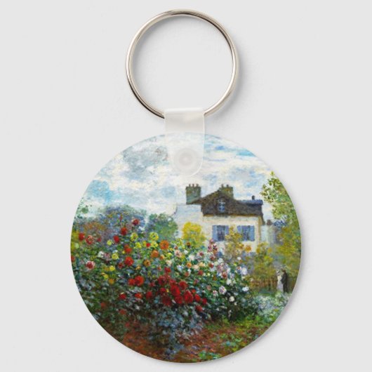 Romantic Spring Wedding  Monet Garden Sleutelhanger (Voorkant)