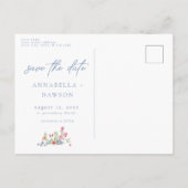 Romantic Spring Wildflower Garden Photo Save Date Briefkaart (Achterkant)