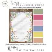 Romantic Spring Wildflower Garden Wedding Kaart