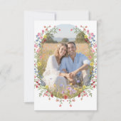Romantic Spring Wildflower Garden Wedding Photo Save The Date (Achterkant)