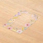 Romantic Spring Wildflower Meadow Wedding Acryl Uitnodigingen (Laagn)