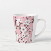 Romantic Springtime Cherry Blossoms Japandi Floral Latte Mok (Rechts)