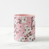 Romantic Springtime Cherry Blossoms Japandi Floral Mok (Midden)