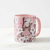 Romantic Springtime Cherry Blossoms Japandi Floral Mok (Voorkant rechts)