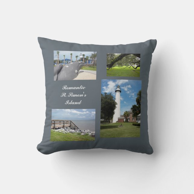Romantic St. Simon's Island Foto Template Pillow Kussen (Voorkant)