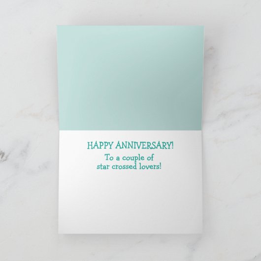 Romantic Starfish Jubileum Kaart (Binnen)