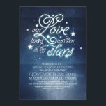 Romantic Stars Bridal Shower Kaart<br><div class="desc">Romantische nachtelijke hemel en sterren vrijgezellenfeest/paren douche-uitnodiging - "Onze liefde was geschreven in de sterren". De lichten van de Sterrennacht nodigen perfect uit voor vrijgezellenfeest in de open lucht. Uitnodiging met mooie typografie voor feestthema's zoals "bestemd om samen te zijn" "geschreven in de sterren" "onder de sterren". Neem contact op...</div>