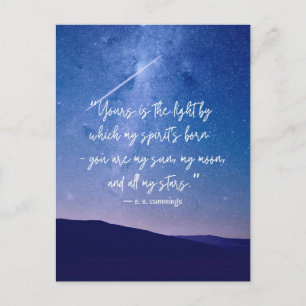 Romantic Stars Cummings Quote Briefkaart