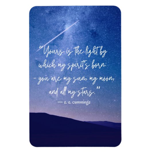 Romantic Stars Cummings Quote Magneet (Verticaal)