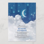 Romantic Stars en Moon Vrijgezellenfeest Kaart<br><div class="desc">Unieke en droomachtige Bridal Shower-uitnodiging met blauwe maan en sterren. De perfecte nachtelijke sterren die geïnspireerd zijn, nodigen uit voor een openluchtaanstekend vrijgezellenfeest. Voor thema's "bedoeld om samen te zijn", "het was geschreven in de sterren", "hou van je naar de maan en terug", "meisjes nacht uit"... Neem contact op met...</div>