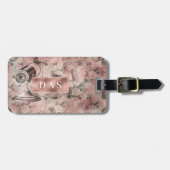 Romantic Steampunk | Ephemera-monogram Bagagelabel (Voorkant horizontaal)
