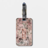 Romantic Steampunk | Ephemera-monogram Bagagelabel (Achterkant verticaal)