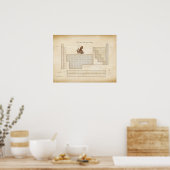 Romantic Steampunk Periodieke Lijst van Elementen Poster (Keuken)