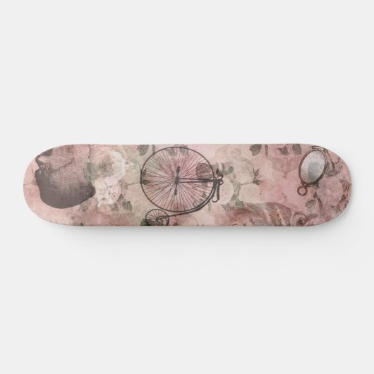 Romantic Steampunk | Shabby Chic Ephemera Persoonlijk Skateboard (Horizontaal)
