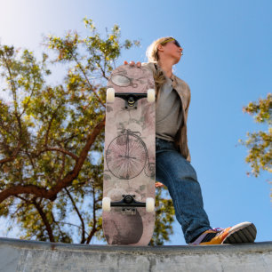 Romantic Steampunk Shabby Chic Ephemera Persoonlijk Skateboard