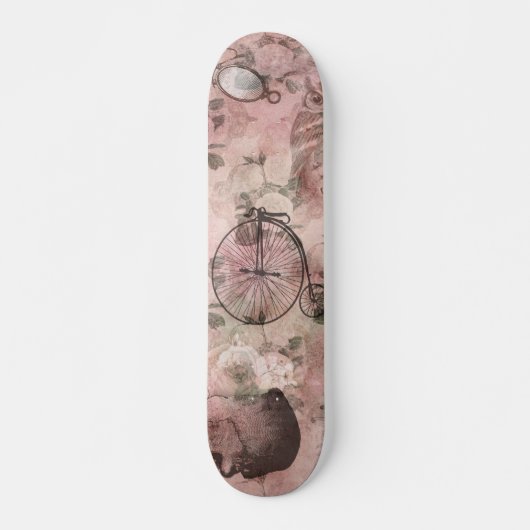 Romantic Steampunk | Shabby Chic  Ephemera Persoonlijk Skateboard (Voorkant)
