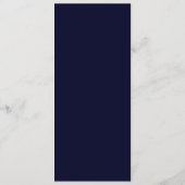 Romantic Street Lights Navy Blue Menu Card (Achterkant)