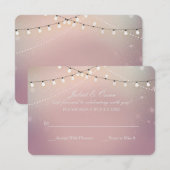 Romantic Strung Lights Reply Kaarten (Voorkant / Achterkant)