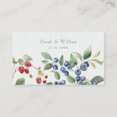 Romantic summer berries Wedding Place Card Plaatskaartje (Achterkant)