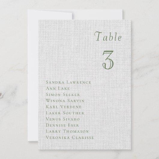 Romantic summer berries Wedding Table Seating Card Kaart (Voorkant)