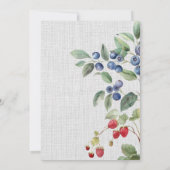 Romantic summer berries Wedding Table Seating Card Kaart (Achterkant)