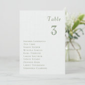 Romantic summer berries Wedding Table Seating Card Kaart (Staand voorkant)