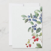 Romantic summer berries Wedding Table Seating Card Kaart (Achterkant)