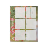 Romantic Summer Bougainvillea Weekly Planner Notitieblok (Linkerzijde)