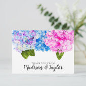 Romantic Summer Flowers Waterverf Illustratie Bedankkaart (Staand voorkant)